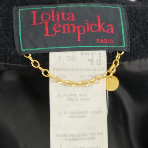 Lolita Lempicka Black Button Up Fitted Classic Wool Blazer Size 38/US 6 Jacket - Picture 2 of 15